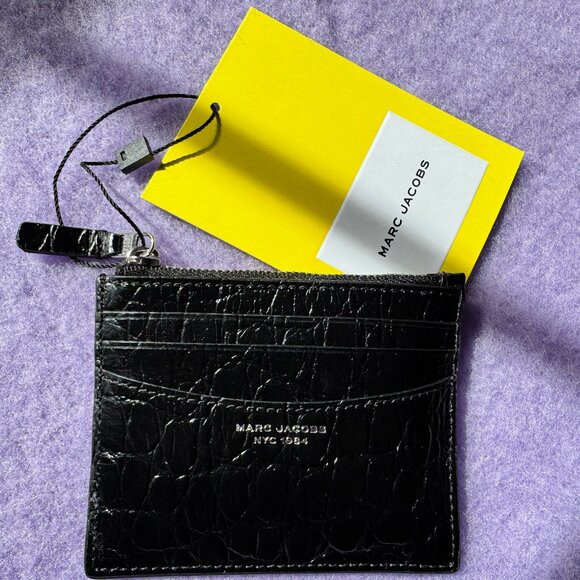 NWT Marc Jacobs black leather card/ID Case/Holder - Picture 1 of 3